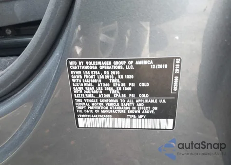 2019 Volkswagen Atlas 3.6L V6 Se из США, поврежденный, VIN 1V2DR2CA4KC524033